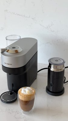 Play Nespresso ® by De'Longhi ® Vertuo Pop+ Deluxe Silver Espresso Machine with Aeroccino Frother - video 0 of 0