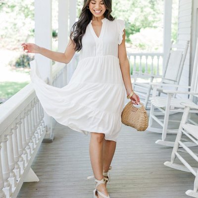 Chic White Midi Dress - Classy Women's Dresses Shop the Mint Chic White Midi Dress - Classy Women's Dresses Shop the Mint