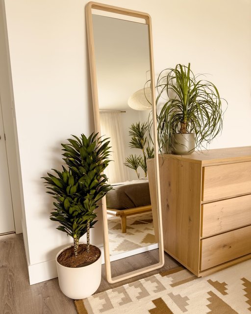 Hinoki Wood Floor Mirror