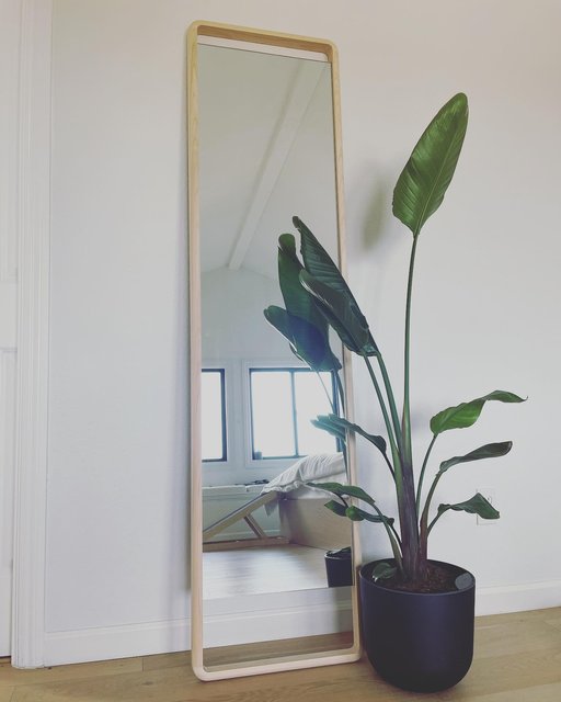 Hinoki Wood Floor Mirror
