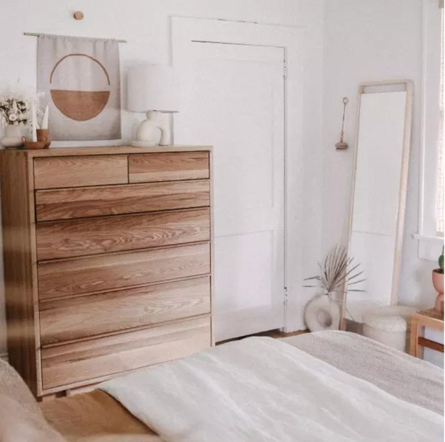 Hinoki Wood Floor Mirror | Minimalist Wood Standing Mirror   – The Citizenry