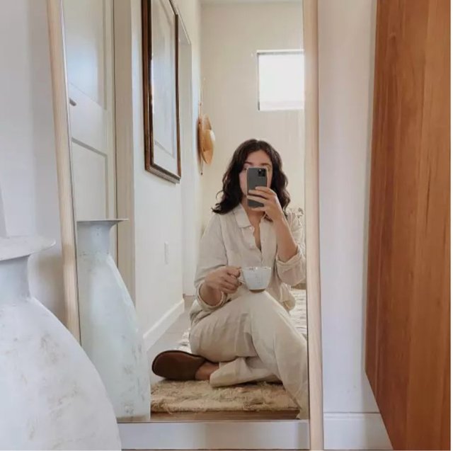 Hinoki Wood Floor Mirror | Minimalist Wood Standing Mirror   – The Citizenry