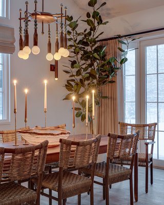 Forge Barley Brown Oak Wood Dining Chair by Jake Arnold - image 10 of 14