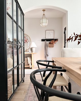 Kedzie 54" Black and White Iron Storage Display Cabinet - image 12 of 16