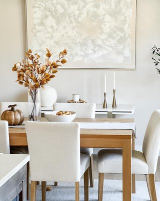 Lowe Ivory Upholstered Dining Chair with Natural Wood Legs - image 13 of 14