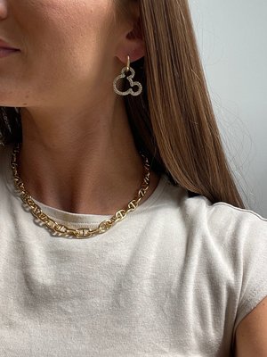 Mickey Mouse Disney Pavé Statement Earrings - Pavé