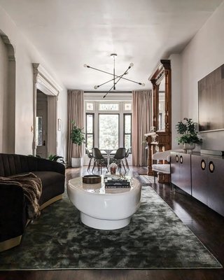 Alastor 56" Oval High-Gloss White Concrete Coffee Table - image 9 of 10