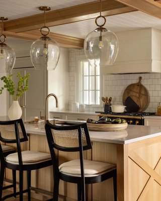 Libby Black Wood and Natural Cane Counter Stool - image 9 of 13