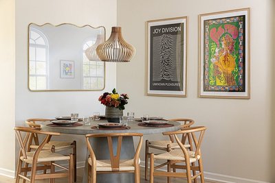 Crescent Black Wood Wishbone Dining Chair - image 13 of 16