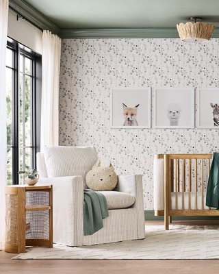 Cane Natural Wood Round Nursery Side Table - image 10 of 11