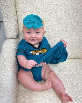 2-Piece Baby Girls Jaguars Dress & Diaper Cover Set