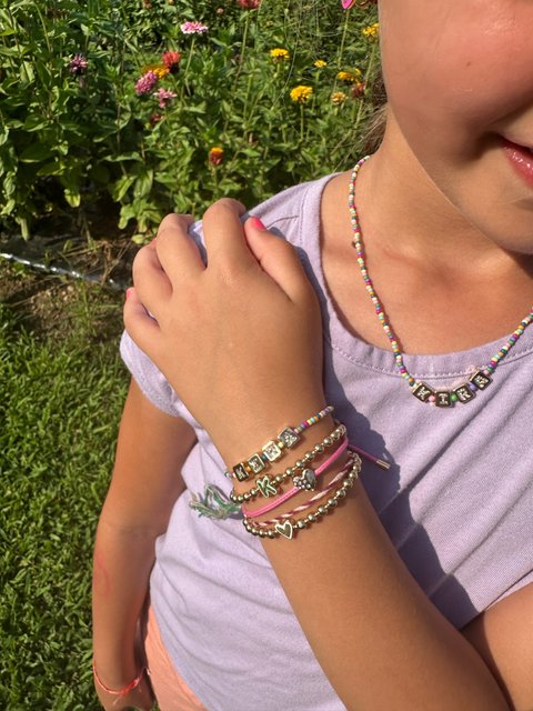 Initial & Heart Kids' Pisa Bracelet Set - Initial & Heart