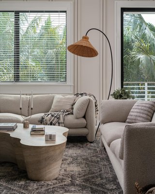 L'Union Black Metal Arc Floor Lamp with Rattan Shade 73" by Athena Calderone - image 11 of 14