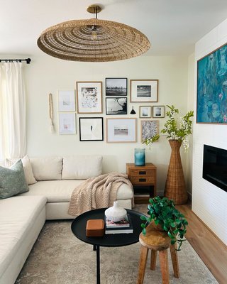 Nossa Wide Natural Woven Pendant Light 42" - image 13 of 17