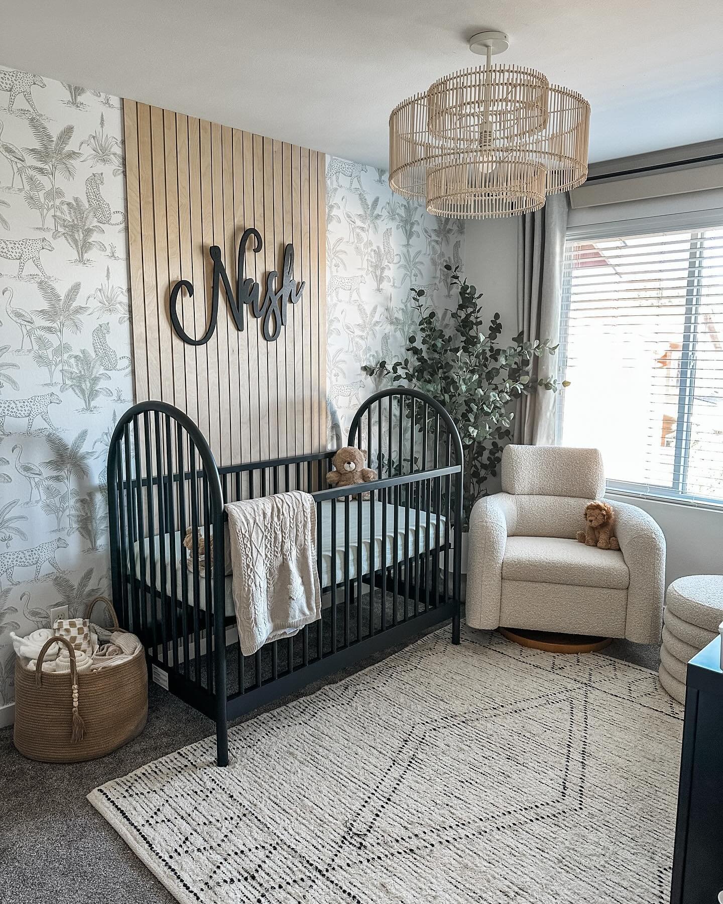Snoozer Grey Boucle Swivel Nursery Glider Chair by Leanne Ford +