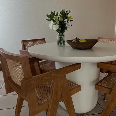 Lola 45" Round Black Concrete Dining Table - image 9 of 11