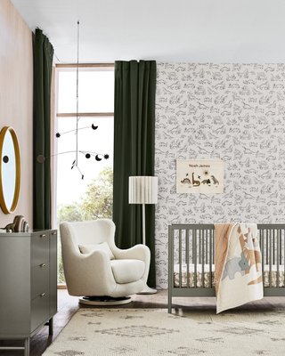 Classic Lilac Rose Wood Convertible Baby Crib - image 6 of 7