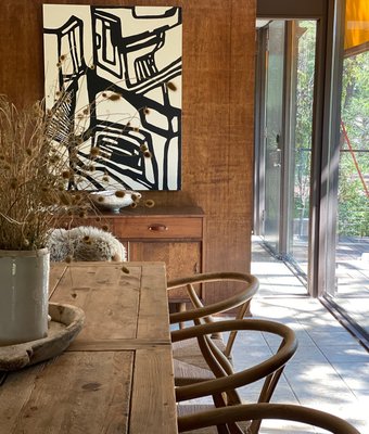 Crescent Black Wood Wishbone Dining Chair - image 15 of 16