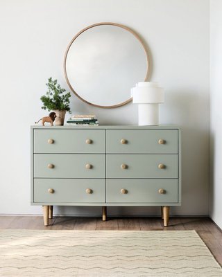 Finn 51" White Wood Wide 6-Drawer Kids Dresser - image 10 of 11