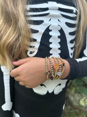 CULEB 6 PCS Braccialetti con Cerniera di Halloween,Braccialetti dell'Amicizia per Bambini con Cappello da Strega Zucca Fantasma,per Ragazzi Ragazze Festa di Halloween Borsa Regalo