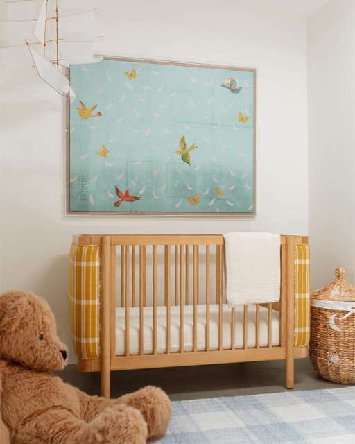 Feather Print by Paule Marrot, Blue, 56" x 44"