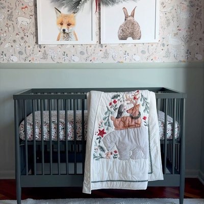 Supercozy Winter Wonderland Organic Cotton Flannel Baby Crib