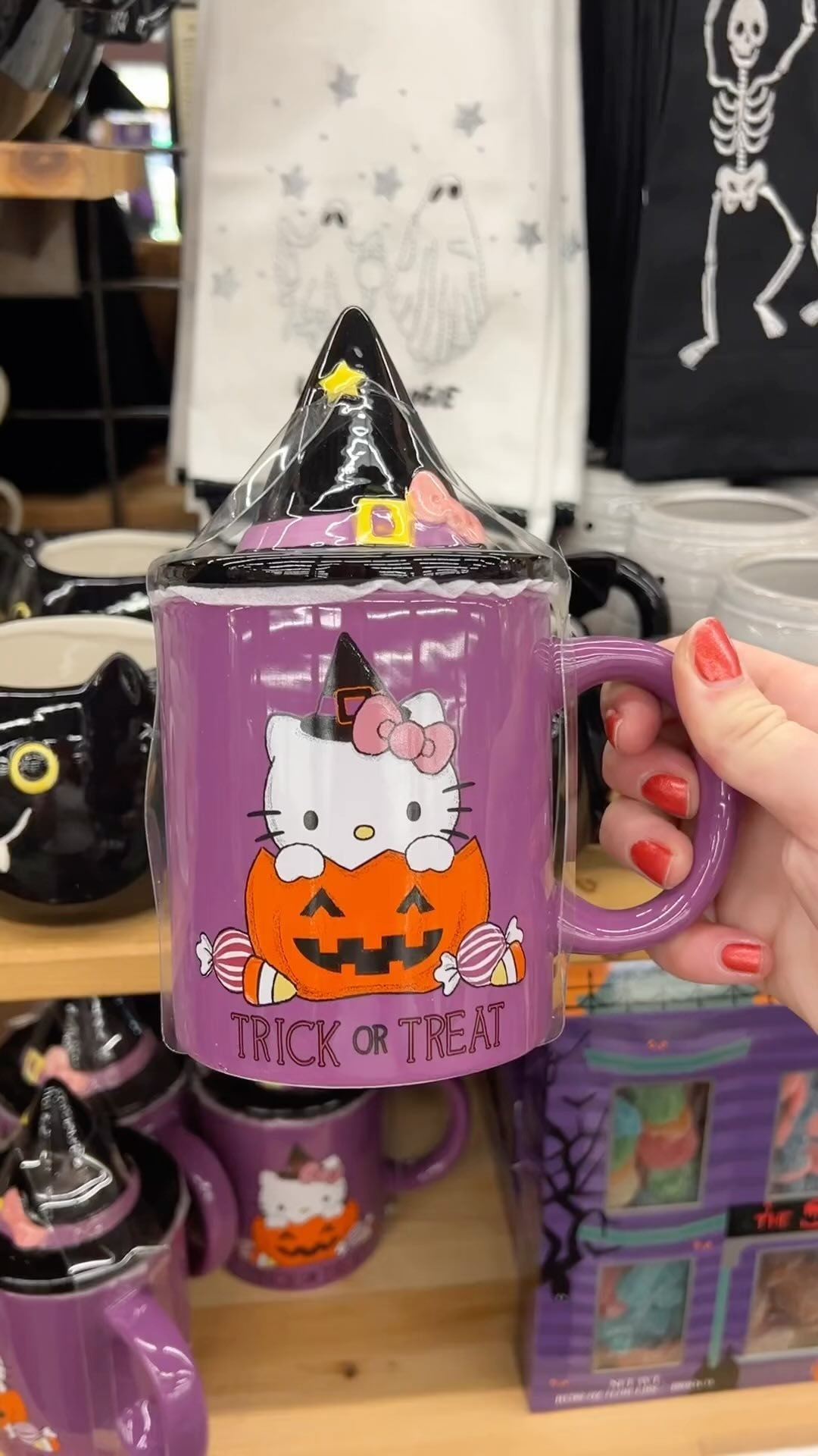 Hello Kitty Purple Witch Ceramic Mug with Lid - World Market