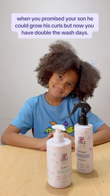 Didn’t really think this one through 😅

LOL don’t fret, we got you covered with simple & effective wash day products for you and your little ones 💖 #curlyhair #curlykids