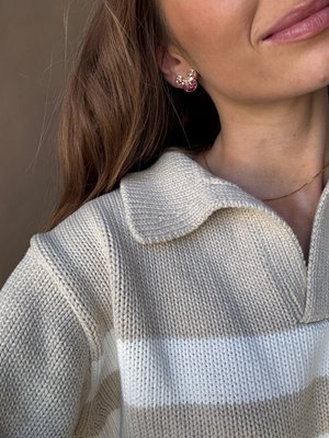 Disney Mickey Mouse Ombre Pave Earring - Pink