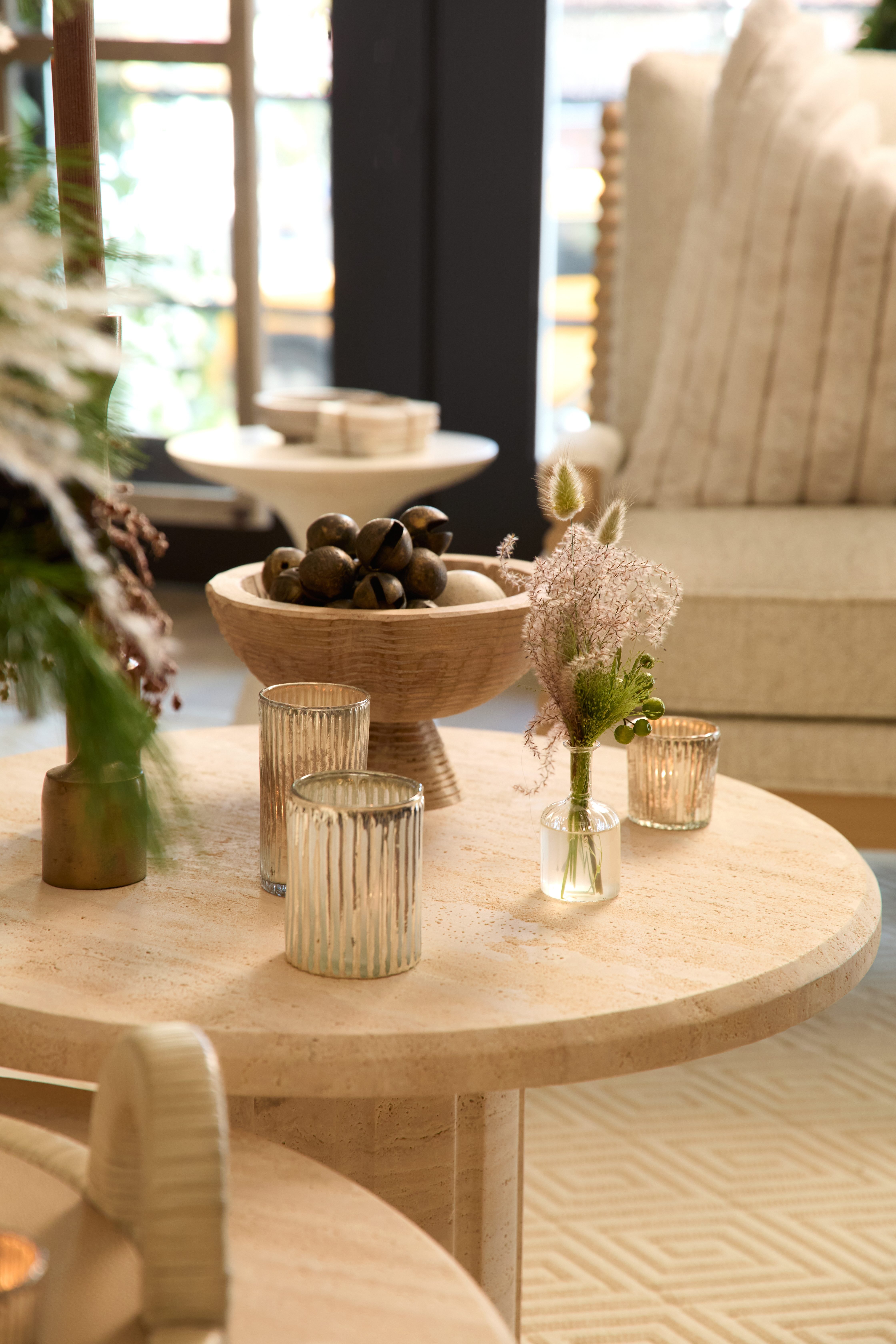 Mika Industrial Bazaar Beige Concrete Pedestal Accent Tables Mika Industrial Bazaar Beige Concrete Pedestal Accent Tables