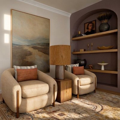 Ramble Tall White Ceramic Table Lamp with Jute Shade by Kravitz Design - image 6 of 8