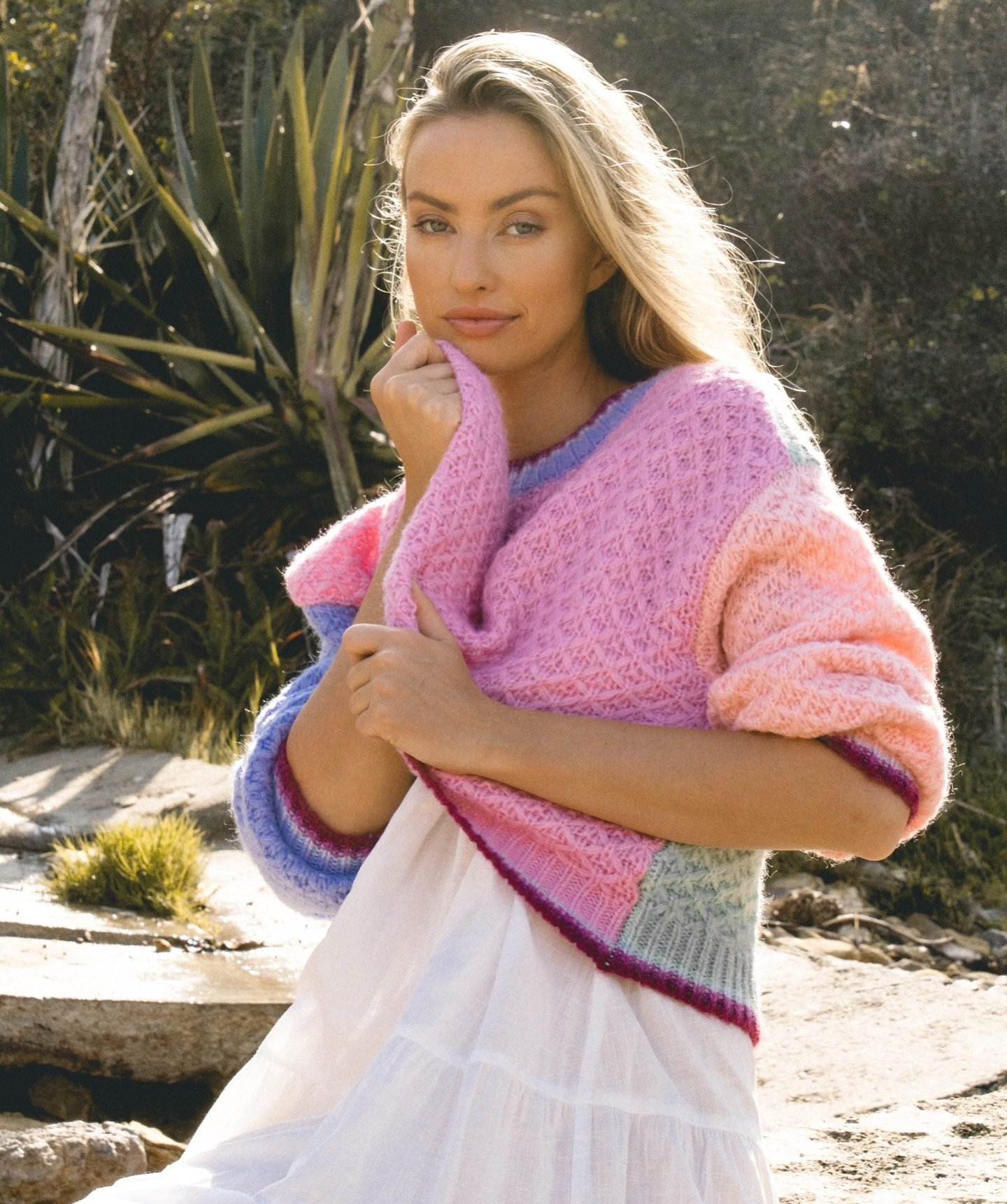 Coloblock Knit Sweater | LSPACE Pretty Please Pullover