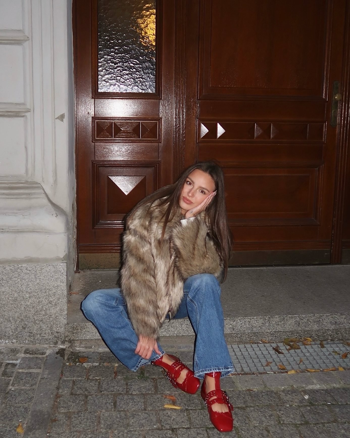 Faux fur jacket - Women's fashion | Stradivarius United States