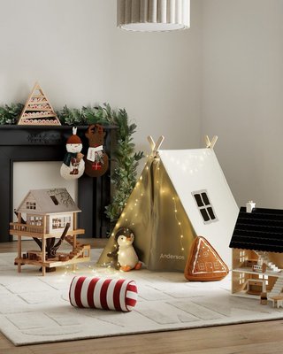 Khaki Green Collapsible Kids Canvas Play Tent - image 11 of 13