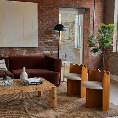 Terrain Bronze Brown Velvet Chair with Left Arm by Lawson-Fenning - image 9 of 10