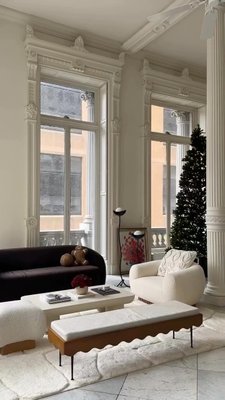 Clouded Rectangle Coffee Table by Sarah Sherman Samuel, Matte White