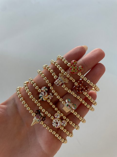 Disney Character Bite Pisa Bracelet - Mickey Mouse Cupcake Pisa