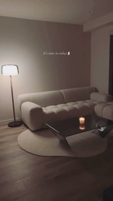 @takaraotsuka settles in for a 'Peaceful night at our new place🕯️✨' on the ever-stylish Aero sofa 💫

#homedecor #interiordesign #apartmentdecor #smallspaceliving #minimalist |