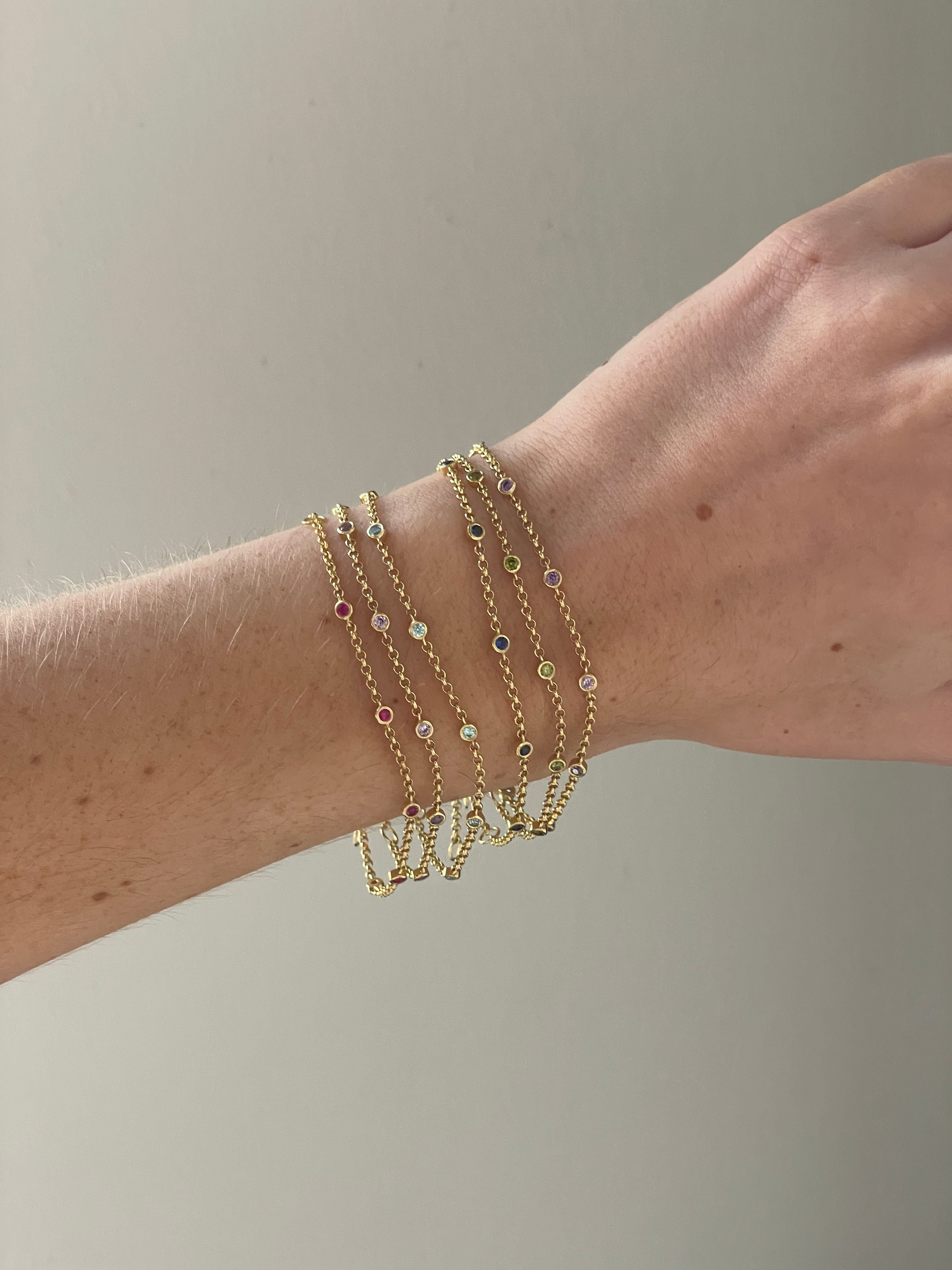 ❤jasmineさま❤2025年Bracelet❤ Yasmine 18K Gold Birthstone Bracelet - Sapphire – Enjoy 25