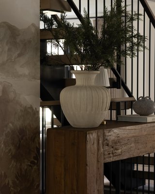 Énorme Cannelée White Textured Vase 15" by Athena Calderone - image 20 of 23