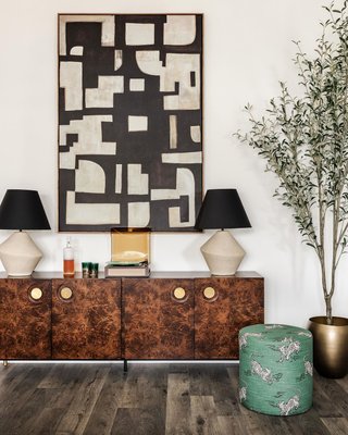 Carbon 82" Brown Burl Wood Media Console - image 11 of 13