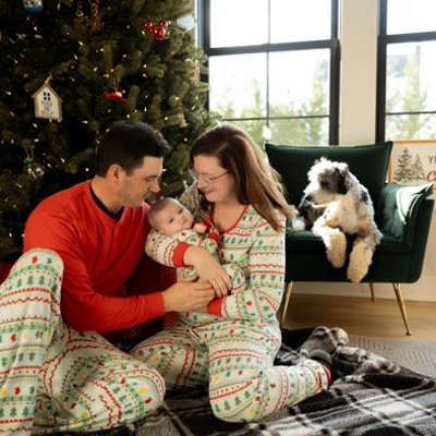 2-Piece Men's Oh What Fun Fair Isle Hacci Pajama Set