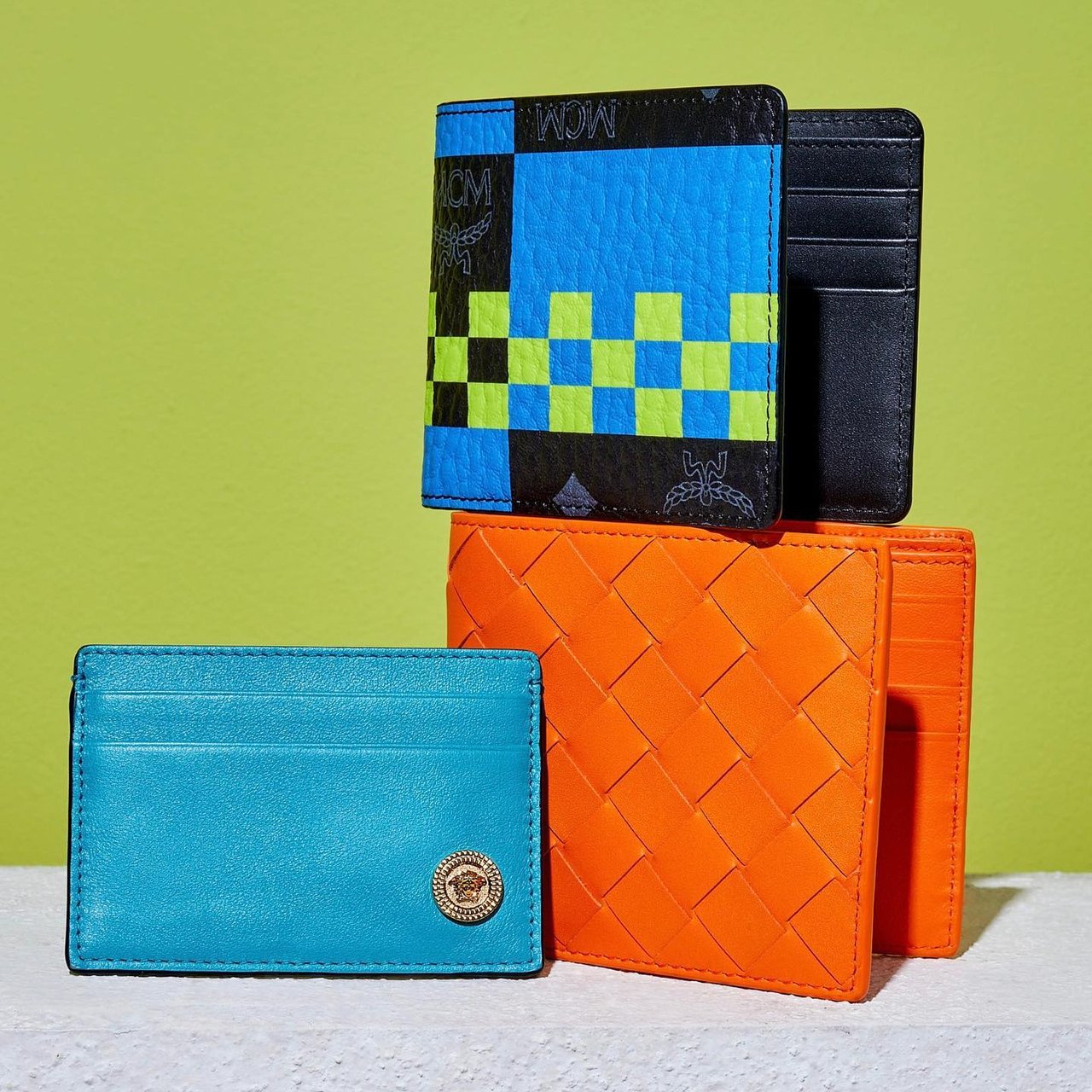 Lydia Monogram 2 Fold Short Wallet Honeycomb