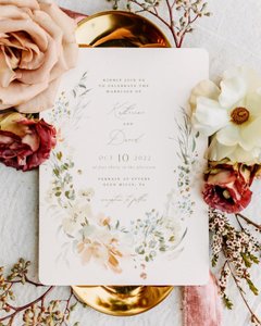Monogram a la Mode Wedding Invitations by Hooray Creative