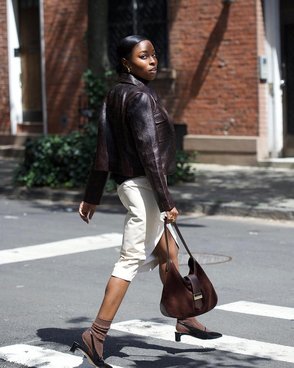 Faux leather clearance pencil skirt jacket