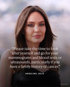 Angelina Jolie urges women to 'go for mammograms and blood tests