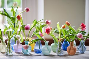 Glass Heart Bud Vase