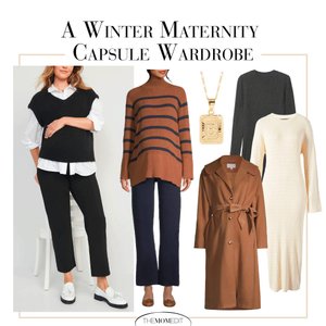 A Maternity Winter Work Capsule - The Mom Edit