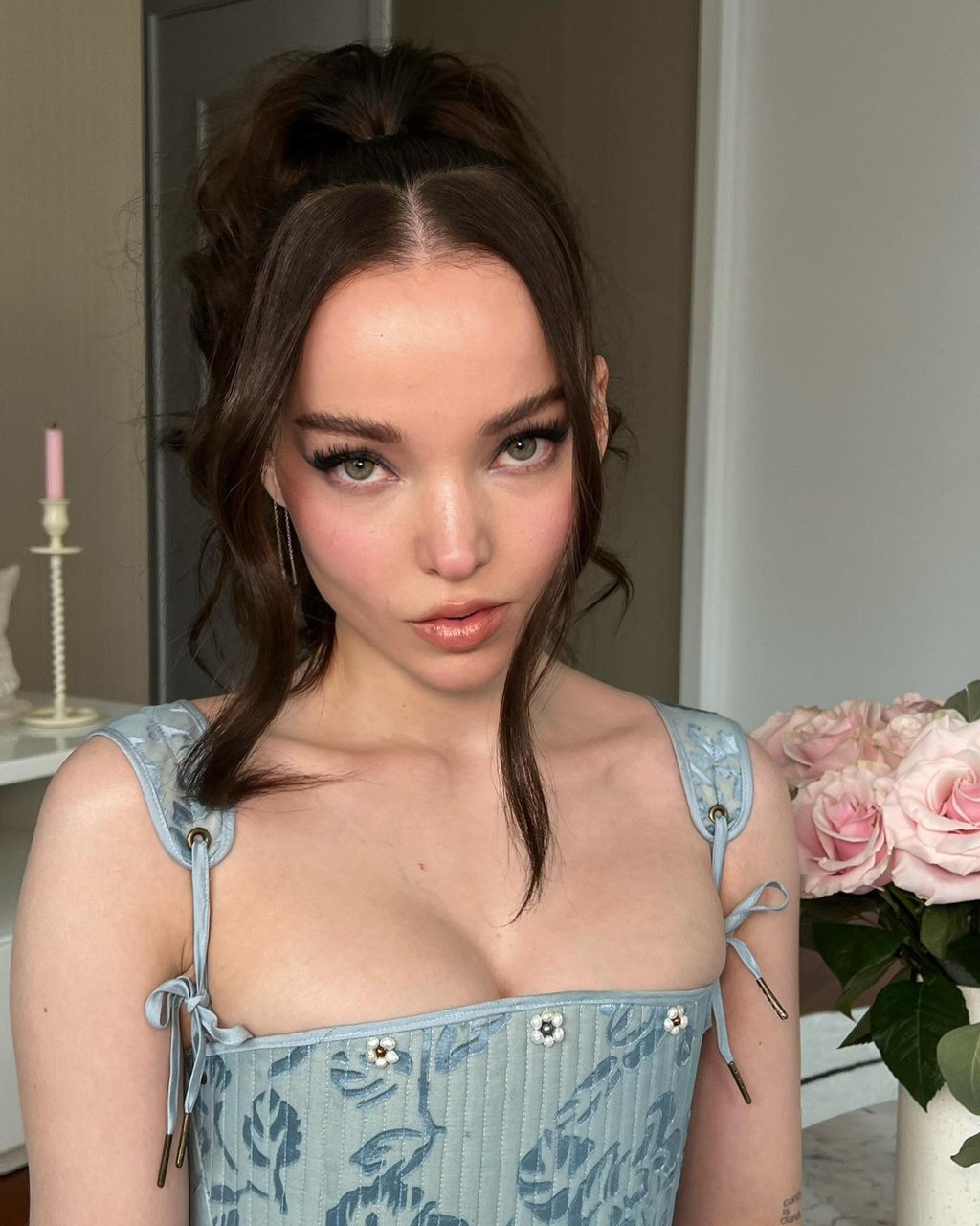 Shop Dove Cameron's Broken Heart Corset Top