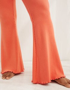 Aerie Kick-It Ribbed High Waisted Super Flare Pant Size Medium